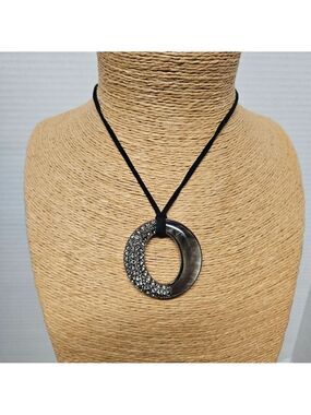 Lia Sophia "Kiam Family" Crystal and Mother of Pearl Pendant Necklace